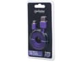 Pikkukuva 5 / 5: Manhattan - USB-kaapeli - Micro-USB Type B (uros) USB:hen (uros) - USB 2.0 - 1 m - muotoiltu, litteä - violetti/musta