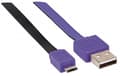 Pikkukuva 2 / 5: Manhattan - USB-kaapeli - Micro-USB Type B (uros) USB:hen (uros) - USB 2.0 - 1 m - muotoiltu, litteä - violetti/musta