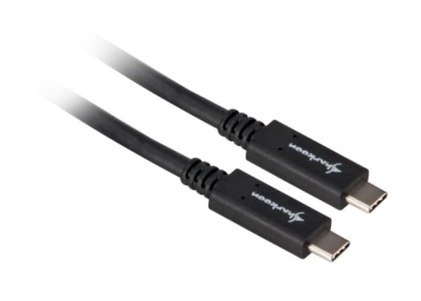 Sharkoon 4044951021208, 1 m, USB C, USB C, USB 3.2 Gen 1 (3.1 Gen 1), Svart