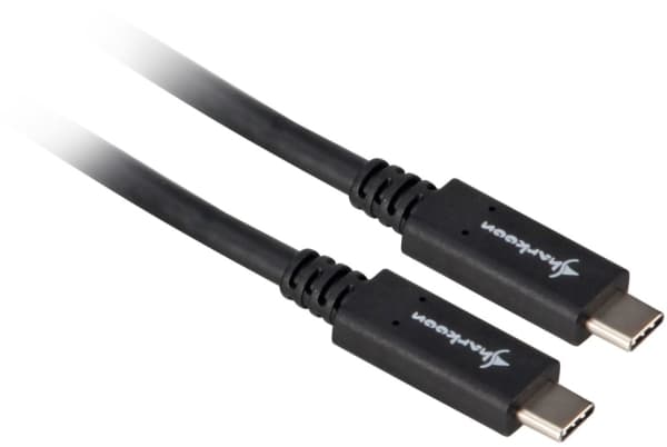 Sharkoon 4044951021208, 1 m, USB C, USB C, USB 3.2 Gen 1 (3.1 Gen 1), Svart