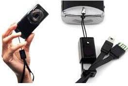 USB-logotyp USB-A - miniUSB-kabel 0,3 m Svart (24904)