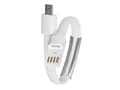 Pikkukuva 1 / 5: Akyga AK-AD-34, 0,23 m, USB A, Micro-USB B, USB 2.0, Valkoinen