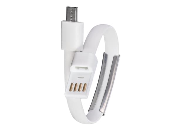 Akyga AK-AD-34, 0,23 m, USB A, Micro-USB B, USB 2.0, Valkoinen