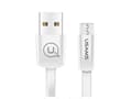 Miniatyrbilde 1 av 4: Usams USB cable USAMS U2 microUSB flat cable 1.2m white/white SJ201MIC02 (US-SJ201)