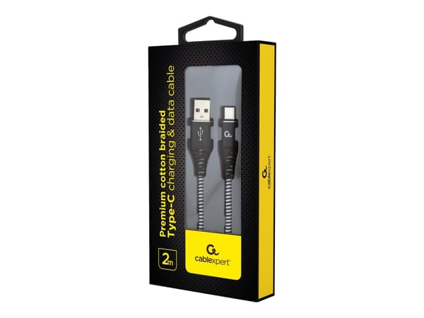 Cablexpert Premium - USB-kabel - USB-C (hann) til USB (hann) - USB 2.0 - 2.1 A - 2 m - svart, hvit