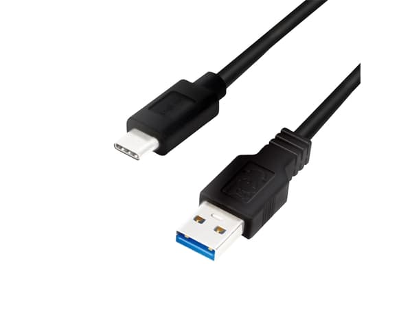 LogiLink CU0170, 2 m, USB A, USB C, USB 3.2 Gen 1 (3.1 Gen 1), 5 Gbit/s, Svart