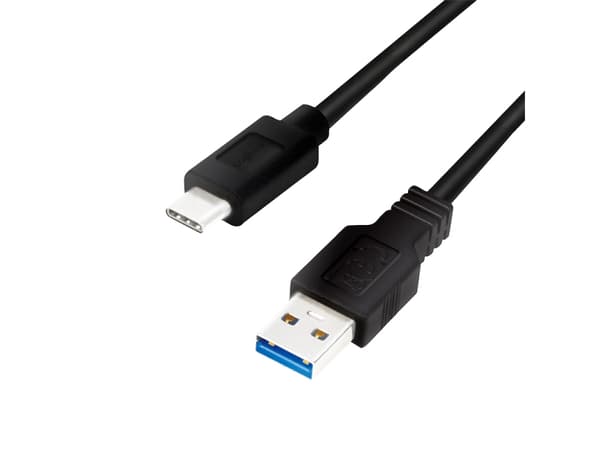LogiLink CU0170, 2 m, USB A, USB C, USB 3.2 Gen 1 (3.1 Gen 1), 5 Gbit/s, Svart