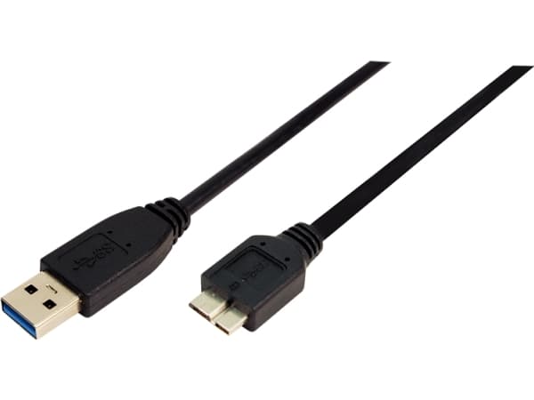 LogiLink - USB-kabel - USB Typ A (han) till Micro-USB Typ B (han) - USB 3.0 - 60 cm - sort