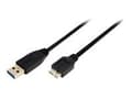 Miniatyrbild 1 av 5: LogiLink - USB-kabel - USB Typ A (han) till Micro-USB Typ B (han) - USB 3.0 - 60 cm - sort