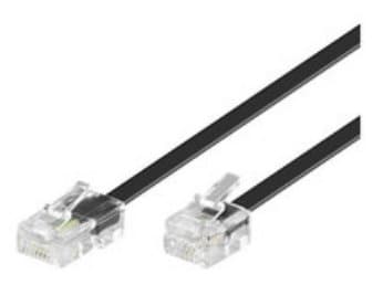 MicroConnect - Telefonkabel - RJ-45 (4-stifts) (hane) till RJ-11 (hane) - 6 m - svart