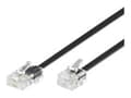 Miniatyrbild 1 av 5: MicroConnect - Telefonkabel - RJ-45 (4-stifts) (hane) till RJ-11 (hane) - 6 m - svart
