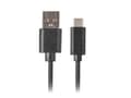 Miniatyrbild 3 av 5: Lanberg - USB-kabel - USB (han) til 24 pin USB-C (han) - USB 2.0 - 3 m - sort