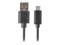 Miniatyrbild 2 av 5: Lanberg - USB-kabel - USB (han) til 24 pin USB-C (han) - USB 2.0 - 3 m - sort