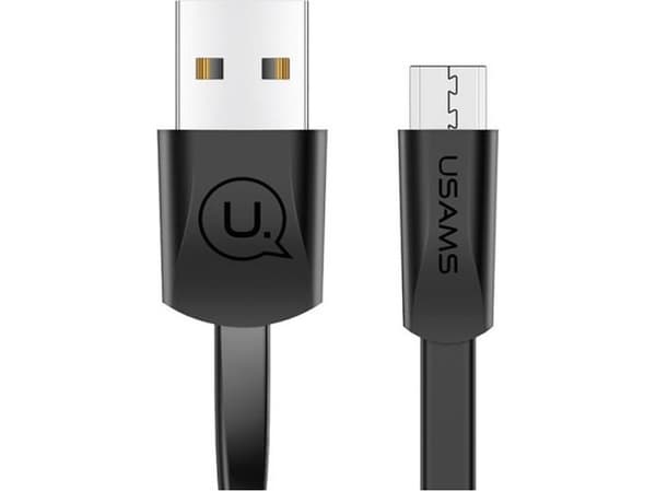 Usams USAMS USB cable Flat cable U2 microUSB 1.2m black/black SJ201MIC01 (US-SJ201)