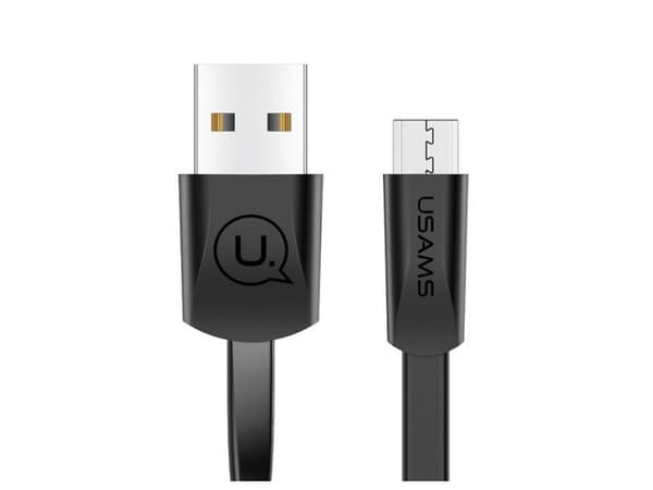 Usams USAMS USB cable Flat cable U2 microUSB 1.2m black/black SJ201MIC01 (US-SJ201)