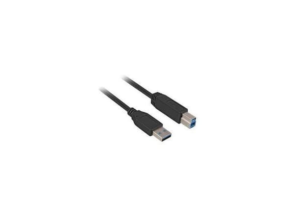 Sharkoon - USB-kabel - USB Type B (hane) till USB typ A (hane) - USB 3.0 - 5 m - svart
