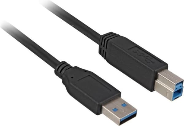 Sharkoon - USB-kabel - USB Type B (hane) till USB typ A (hane) - USB 3.0 - 5 m - svart
