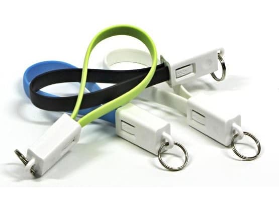 USB-adapter Logovarer i Sosnowiec - USB-kabel Logo microUSB, nøkkelring, lysegrønn () - Morelenet_1131118