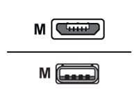 Sharkoon - USB-kabel - mikro-USB typ B (hane) till USB (hane) - USB 2.0 - 1 m - svart
