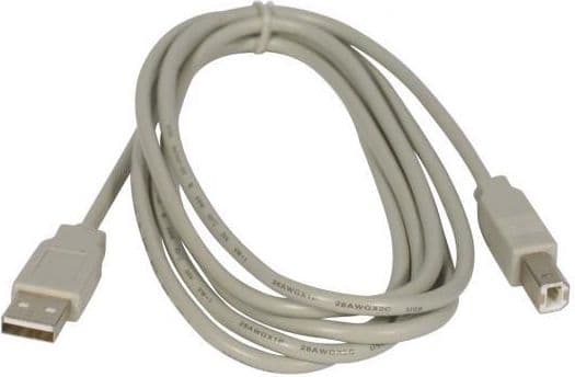 USB-kabellogo USB-A - USB-B 3 m Hvit (30261)