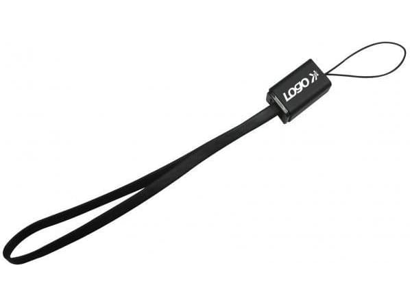 USB-kabellogo USB-A - microUSB 0,3 m Svart (33628)