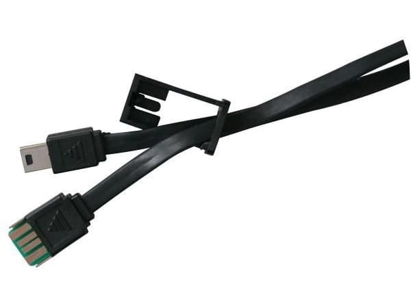 USB-kabellogo USB-A - microUSB 0,3 m Svart (33628)