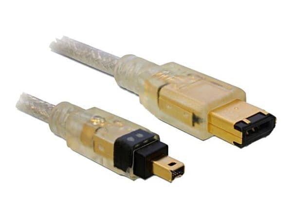 Delock - IEEE 1394-kabel - 6 pin FireWire (hane) till 4 pin FireWire (hane) - 2 m