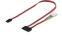 MicroConnect - SATA-kabel - Serial ATA 150/300 - SATA-kombo til 4-pin intern strøm, SATA - 50 cm