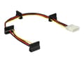 Miniatyrbilde 1 av 5: Delock - Strømadapter - 4-pin intern strøm (P) til SATA-strøm (R) - 40 cm - multifarge