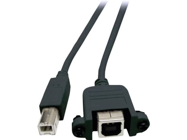 EFB Elektronik K5293SW.1V2, 1 m, USB B, USB B, USB 2.0, 0,48 Gbit/s, Svart