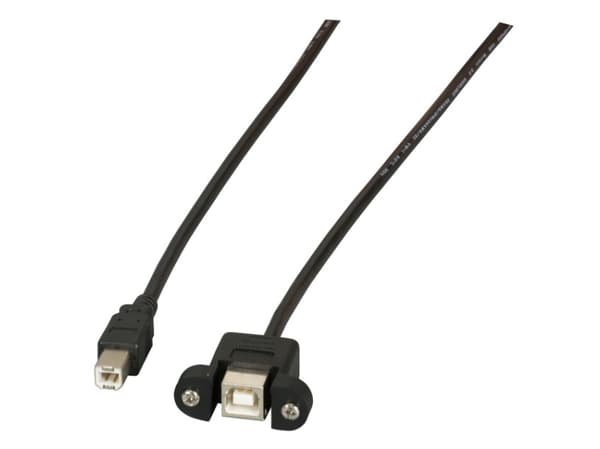 EFB Elektronik K5293SW.1V2, 1 m, USB B, USB B, USB 2.0, 0,48 Gbit/s, Svart