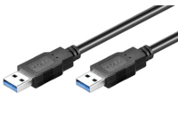 MicroConnect - USB-kabel - USB typ A (hane) till USB typ A (hane) - USB 3.0 - 50 cm - svart