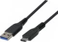 Miniatyrbilde 5 av 5: USB Logo USB A -> USB C cable, Black, 1m