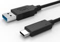 Miniatyrbilde 1 av 5: USB Logo USB A -> USB C cable, Black, 1m