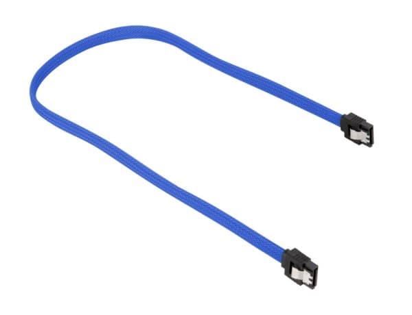 Sharkoon - SATA-kabel - Serial ATA 150/300/600 - SATA (hunn) til SATA (hunn) - 60 cm - låst - blå
