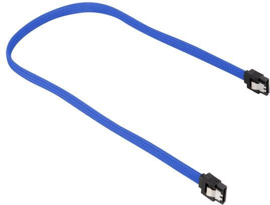 Sharkoon - SATA-kabel - Serial ATA 150/300/600 - SATA (hunn) til SATA (hunn) - 60 cm - låst - blå