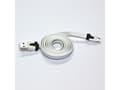 Miniatyrbild 1 av 2: USB-logotyp USB-A - microUSB-kabel 1 m Vit