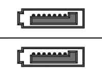 Sharkoon - SATA-kabel - Serial ATA 150/300/600 - SATA (hunn) til SATA (hunn) - 60 cm - 90°-kontakt, låst - svart