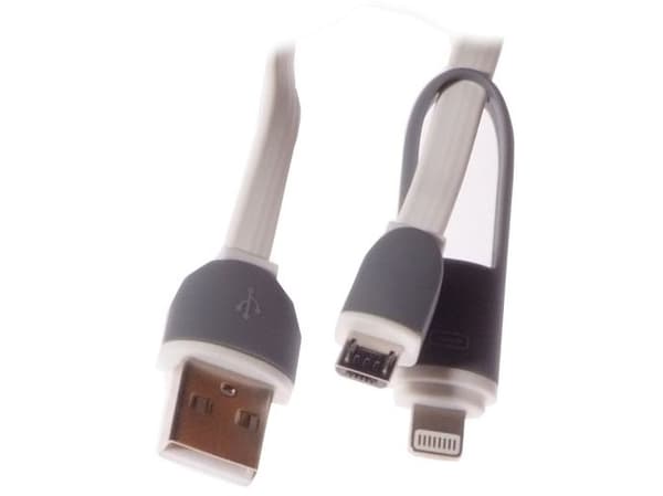 Libox micro USB USB cable + lightning adapter, 2A, 1m (LB0066W)
