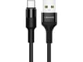 Miniatyrbilde 2 av 5: Usams USB cable U5 braided cable 2A USB-C 1.2m black US-SJ221 -SJ221TC01