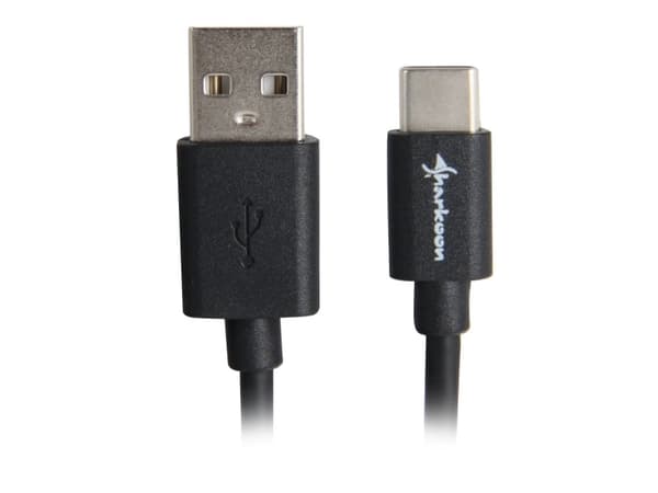 Sharkoon USB 2.0 A - USB C Adapter - black - 0.5m