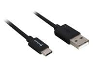 Sharkoon USB 2.0 A - USB C Adapter - black - 0.5m