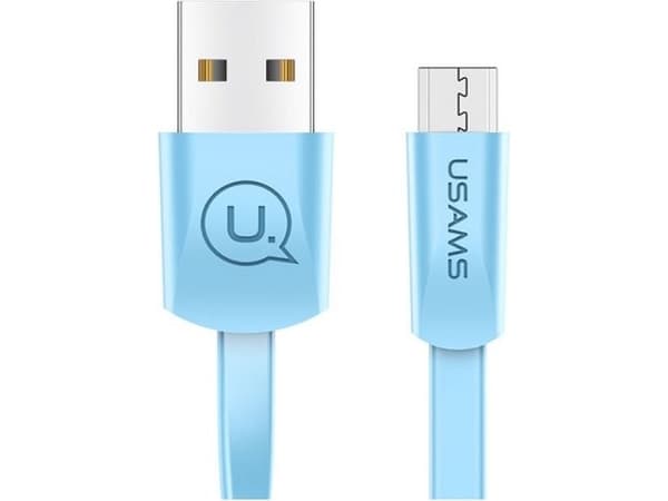 Usams USB cable USAMS U2 microUSB flat cable 1.2m blue/blue SJ201MIC04 (US-SJ201)