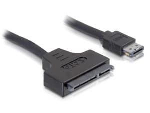DeLOCK - Power Over eSATA-kabel - 11 pins USB/eSATA (5/12 V) (hann) til SATA kombi (hun) - 50 cm