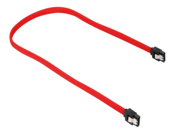 Sharkoon - SATA-kabel - Serial ATA 150/300/600 - SATA (hunn) til SATA (hunn) - 45 cm - låst - rød