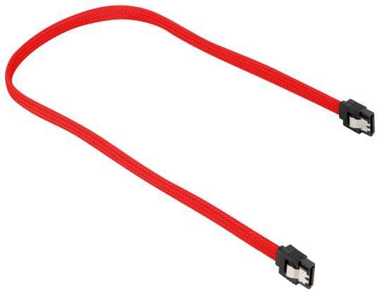 Sharkoon - SATA-kabel - Serial ATA 150/300/600 - SATA (hunn) til SATA (hunn) - 45 cm - låst - rød
