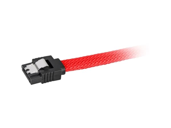 Sharkoon - SATA-kabel - Serial ATA 150/300/600 - SATA (hunn) til SATA (hunn) - 45 cm - låst - rød