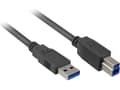 Pikkukuva 5 / 5: Sharkoon 1m, USB3.0-A/USB3.0-B, 1 m, USB A, USB B, USB 3.2 Gen 1 (3.1 Gen 1), Uros/uros, Musta