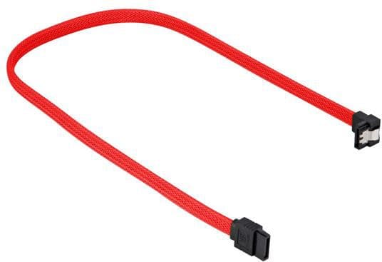 Sharkoon 0.6m, 2xSataIII, 0,6 m, SATA III, SATA 7-pin, SATA 7-pin, Hanstik/Hanstik, Rød