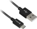 Miniatyrbild 2 av 2: Sharkoon USB 2.0 A-B black / grey 2.0m - Aluminum + Braid